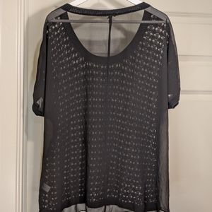 Torrid open stitch short sleeve sweater